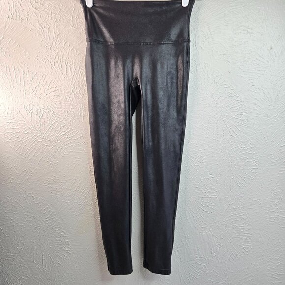 SPANX Pants - Spanx Leggings Medium Black Stretchy Skinny Athletic Workout Pull On Pants